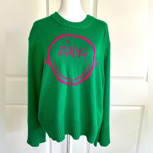 Zadig & Voltaire Womens Green Wool Sweater Sz L RARE!